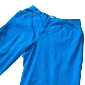 Jessie Sport Blue High Waisted Cotton Straight Leg Pants Womens 26WT Plussize